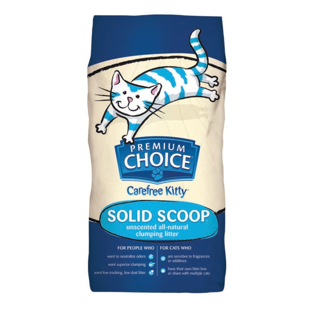 Premium Choice Litter Carefree Kitty Unscented All Natural Scoop Cat Litter 25 lb - Pet Supplies - Premium