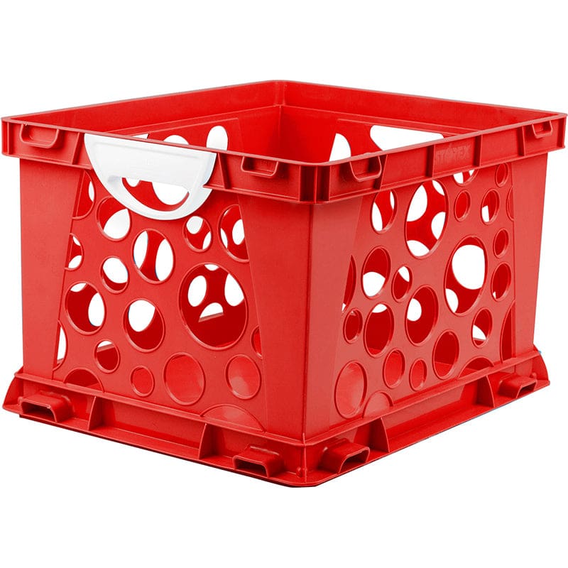 Premium File Crate W Handles Red Classroom - Storage Containers - Storex Industries