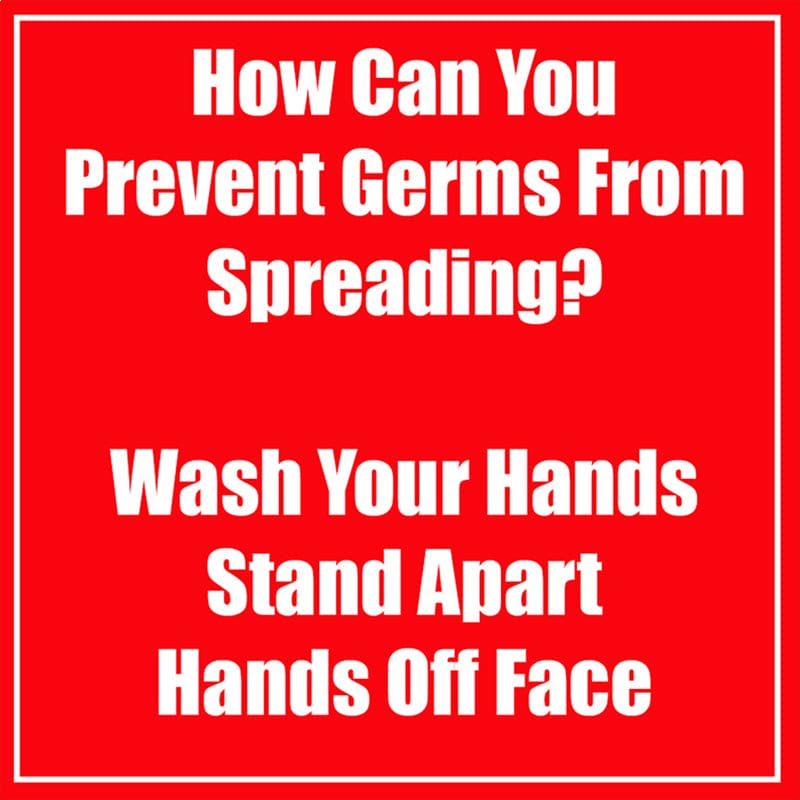 Prevent Germ Spreading Red Antislip Floor Stickers 5Pk - First Aid/Safety - Flipside
