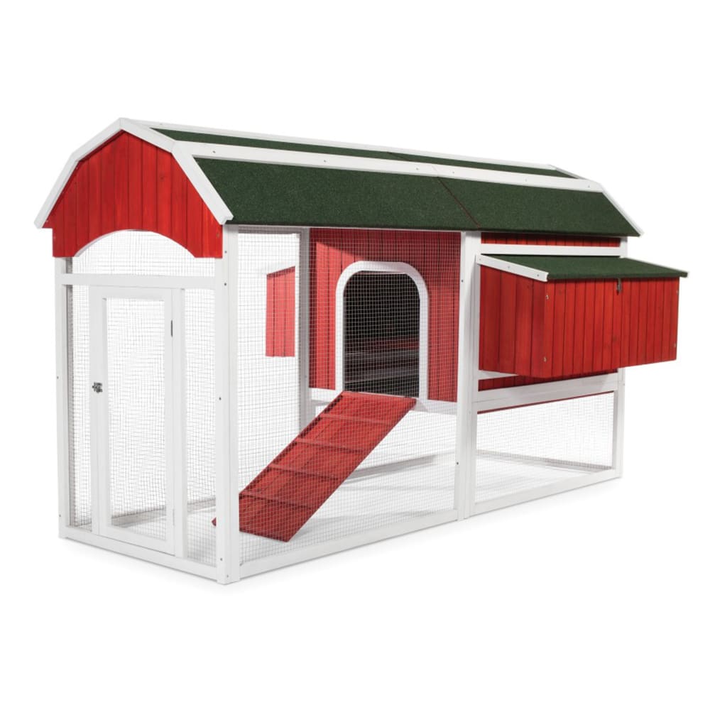 Prevue Pet Products Deluxe Red Barn Double Nest Chicken Coop Red 1ea-2 Box Unit - Pet Supplies - Prevue Pet