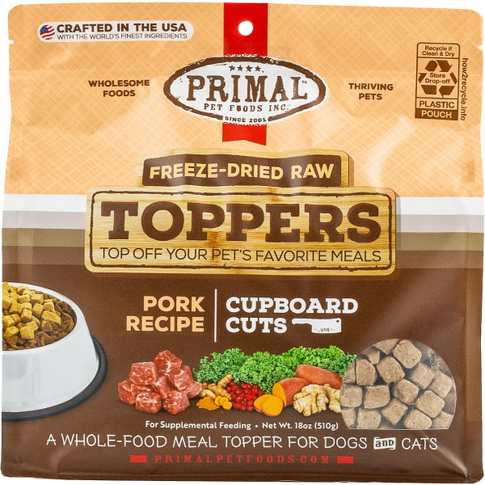 Primal Dog-Cat Fd Raw Topper Cupboard Cuts Pork 18 Oz - Pet Supplies - PRIMAL Pet Foods