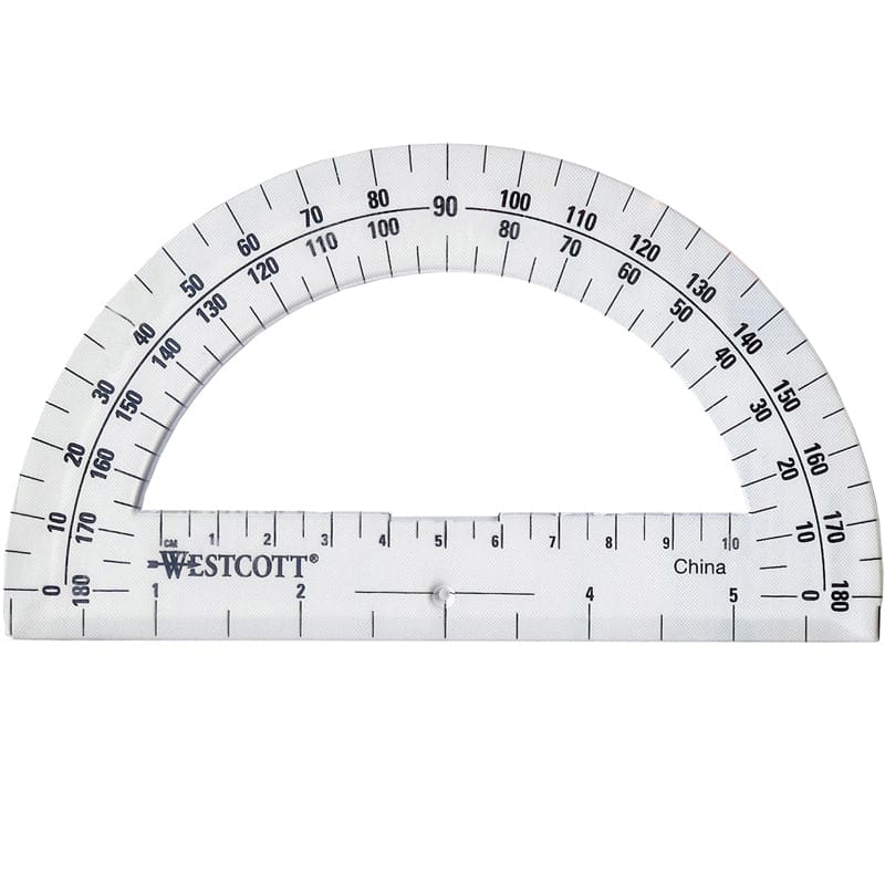 Protractor 6In 180 Degree Clear (Pack of 12) - Drawing Instruments - Acme United Corporation