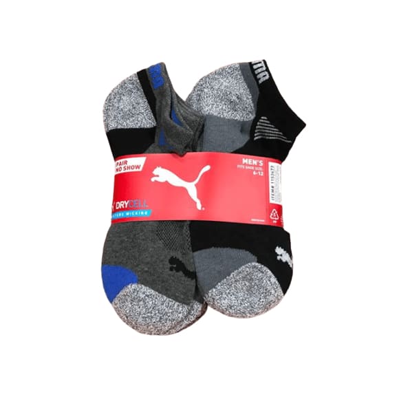 Puma Men's No Show Socks, Size 6-12, 8-Pack-ShelHealth.Com