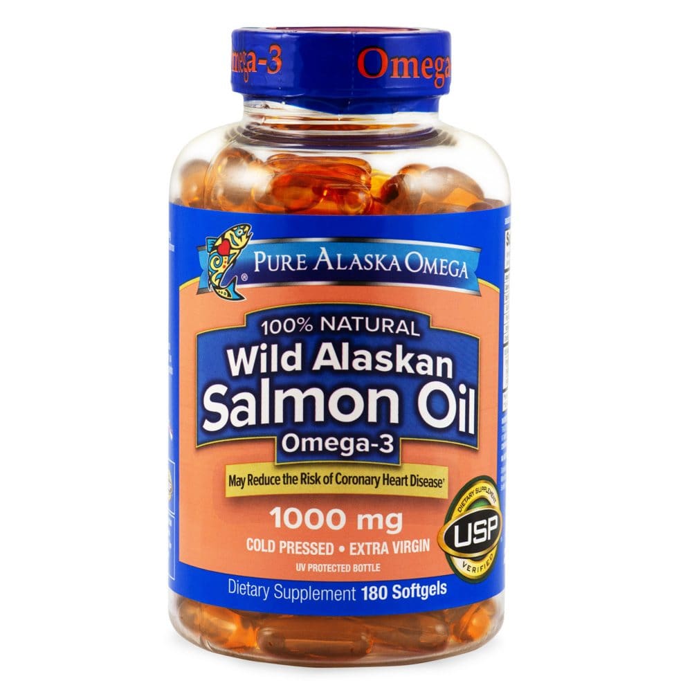 Pure Alaska Omega Wild Alaskan Salmon Oil 1000 mg. Softgels (180 ct.) - Supplements - Pure