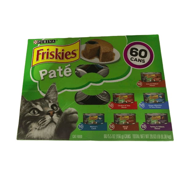 Purina Friskies Classic Pate, Variety Pack (5.5 oz, 60 Count.) - ShelHealth.Com