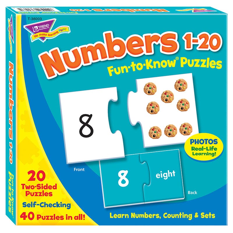 Puzzle Numbers 1 20 (Pack of 3) - Puzzles - Trend Enterprises Inc.