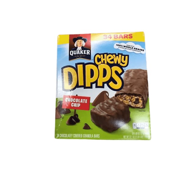 Quaker Chewy Dipps, 34 Bars of 1.07 oz. Each - ShelHealth.Com