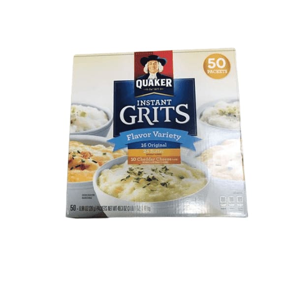 Quaker Instant Grits Flavor Variety 50 Pack Variety Value Box - ShelHealth.Com