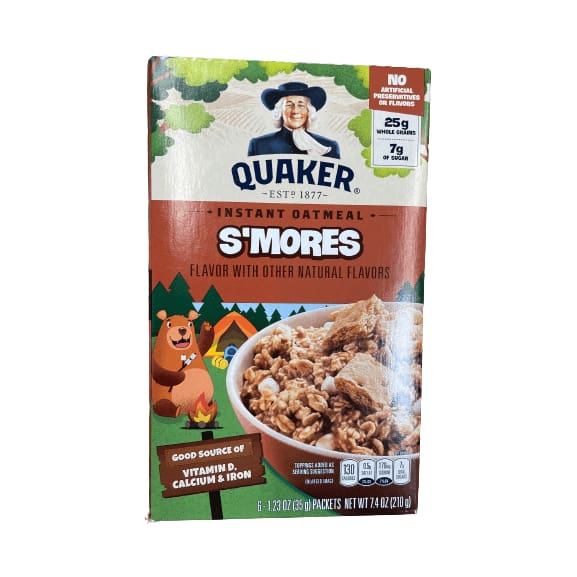 Quaker Kids Quaker Kids Smores Instant Oats, Multiple Choice Flavor, 7.4oz, 6 Packets