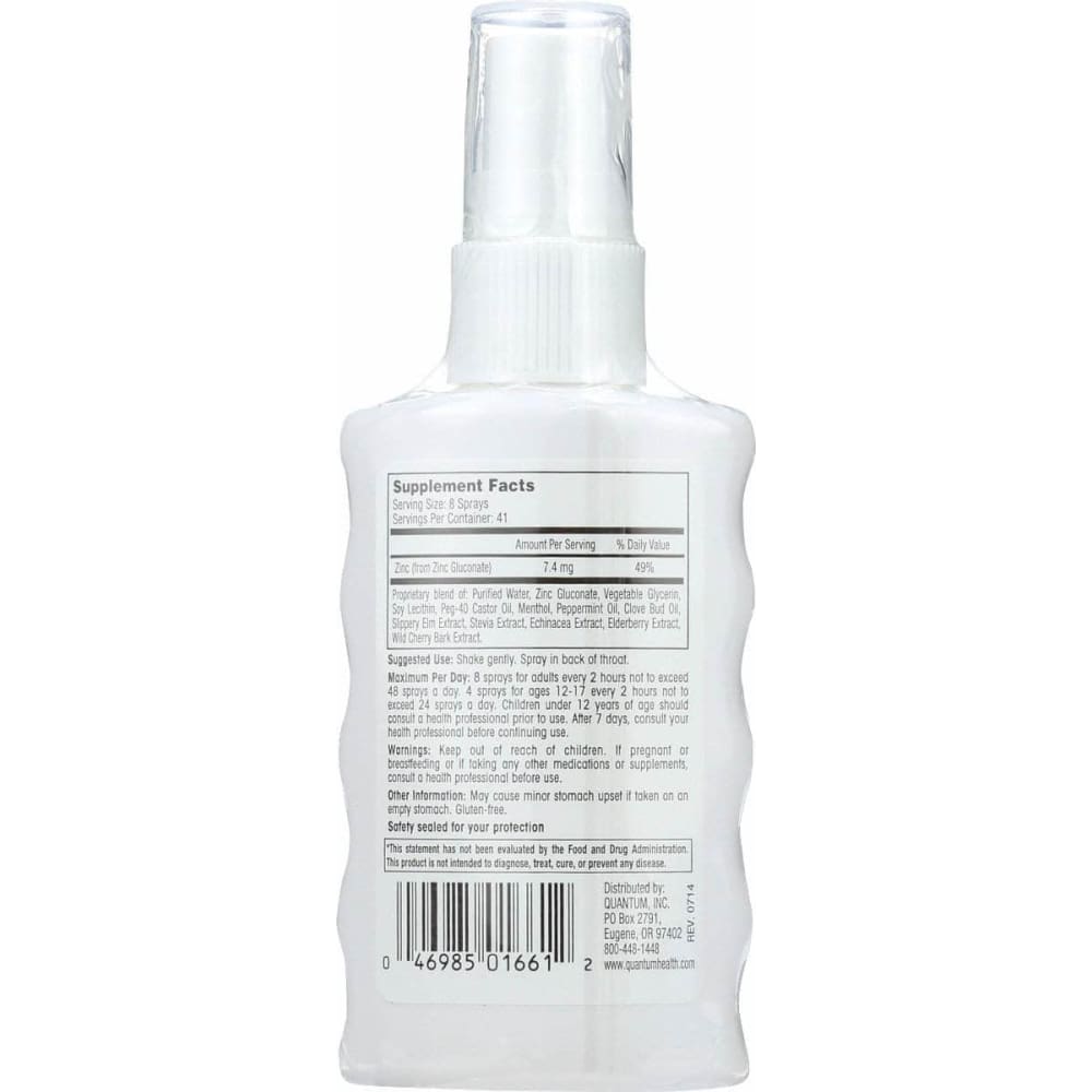 QUANTUM HEALTH Quantum Therazinc Oral Spray, 2 Oz