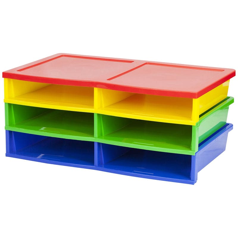 Quick Stack Literature Organizer 6 Compartments - Storage Containers - Storex Industries