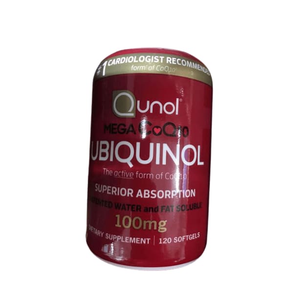 Qunol Mega Ubiquinol CoQ10 100mg, 120 Count Softgels - ShelHealth.Com