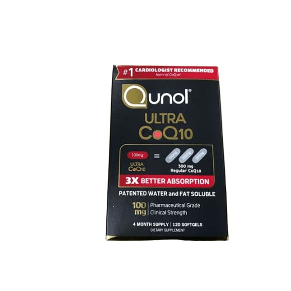 Qunol Ultra CoQ10 100mg, 120 Count Softgels - ShelHealth.Com