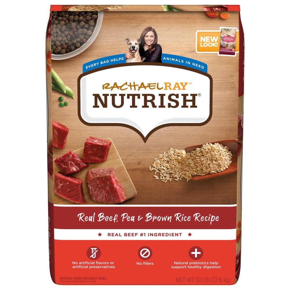 Rachael Ray Nutrish Dry Dog Food Real Beef Pea & Brown Rice Recipe (50 lbs.) - Dog Food & Treats - Rachael