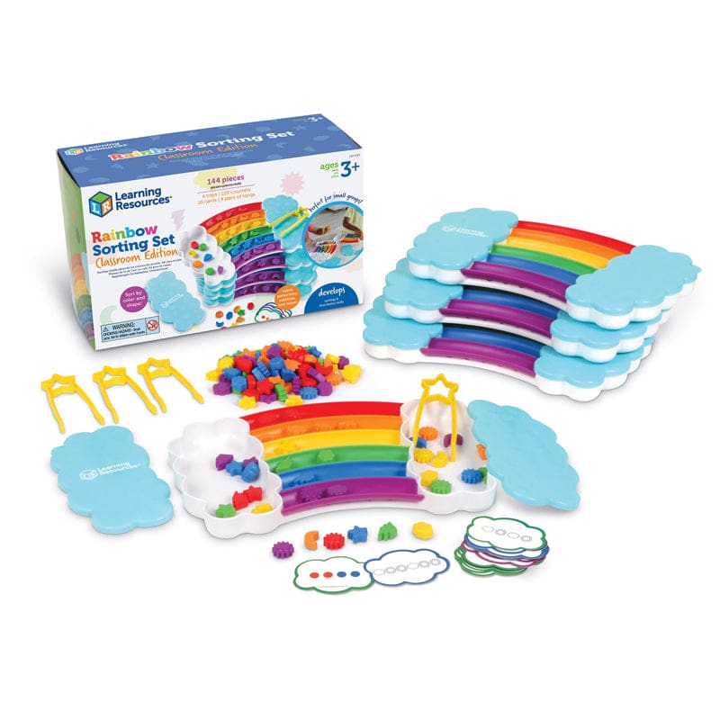 Rainbow Sorting Trays Class Edition (New Item With Future Availability Date) - Sorting - Learning Resources