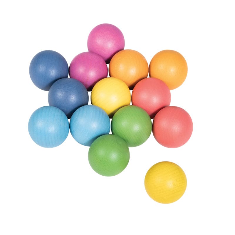 Rainbow Wooden Balls - Manipulatives - Learning Advantage