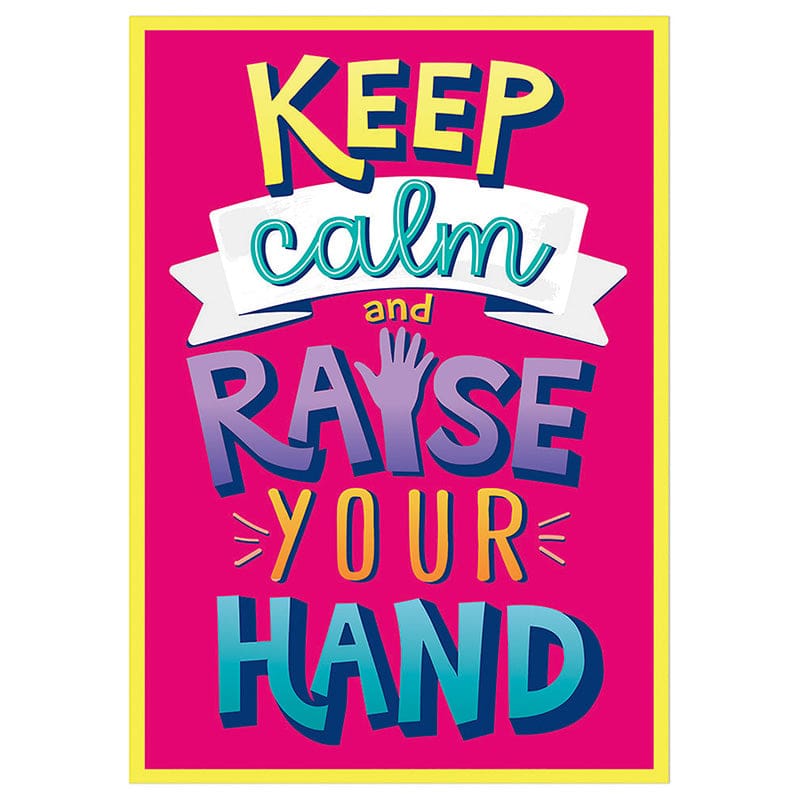 Raise Your Hand Poster (Pack of 12) - Classroom Theme - Eureka