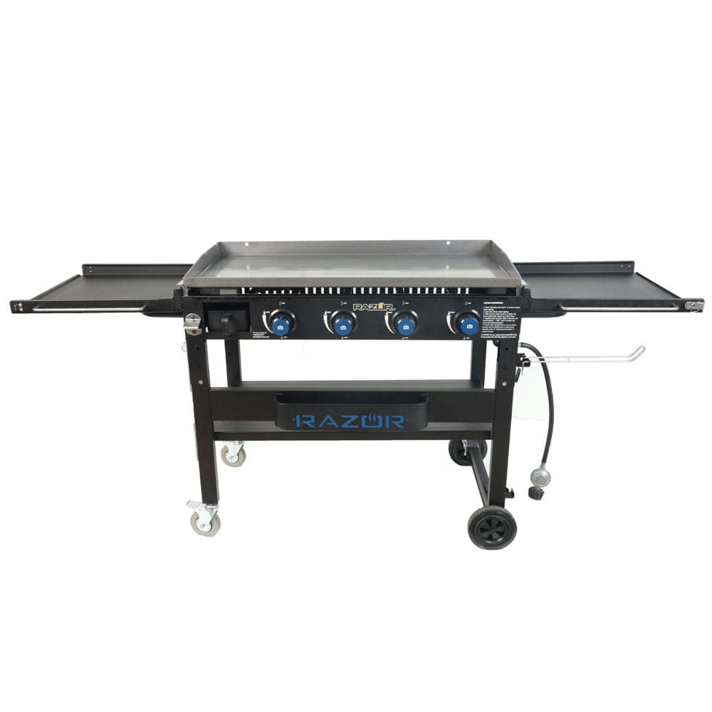 Razor 4-Burner Griddle Grill with Foldable Shelves - Outdoor Grilling & Cooking - Razor