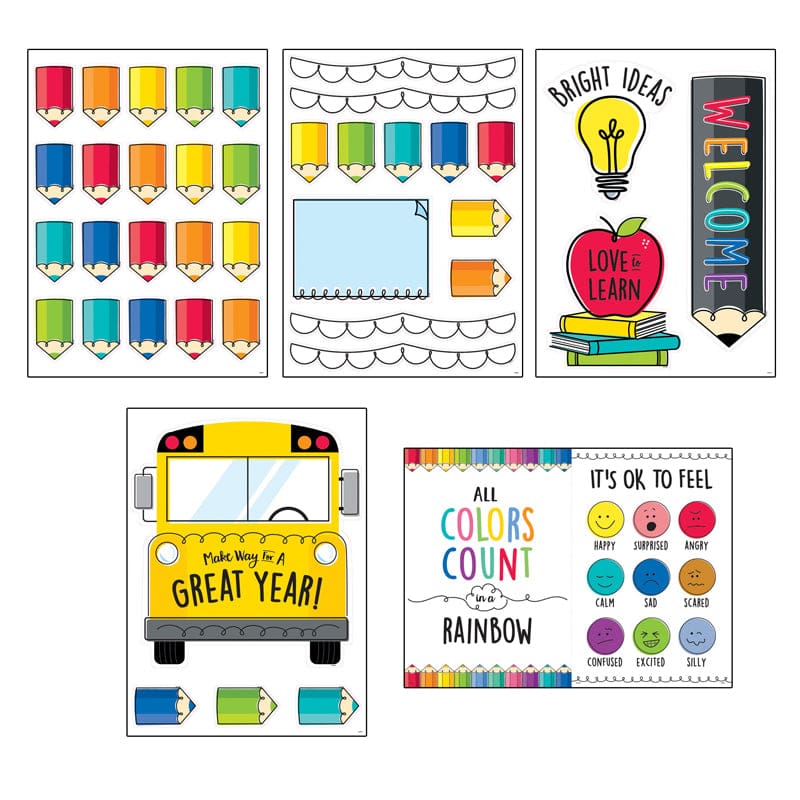 Ready For School Bulletin Board (Pack of 3) - Classroom Theme - Creative Teaching Press