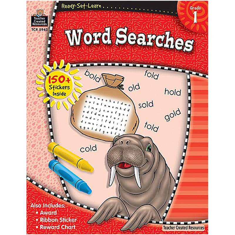 Ready Set Learn Word Searches Gr 1 (Pack of 10) - Sight Words - Teacher Created Resources