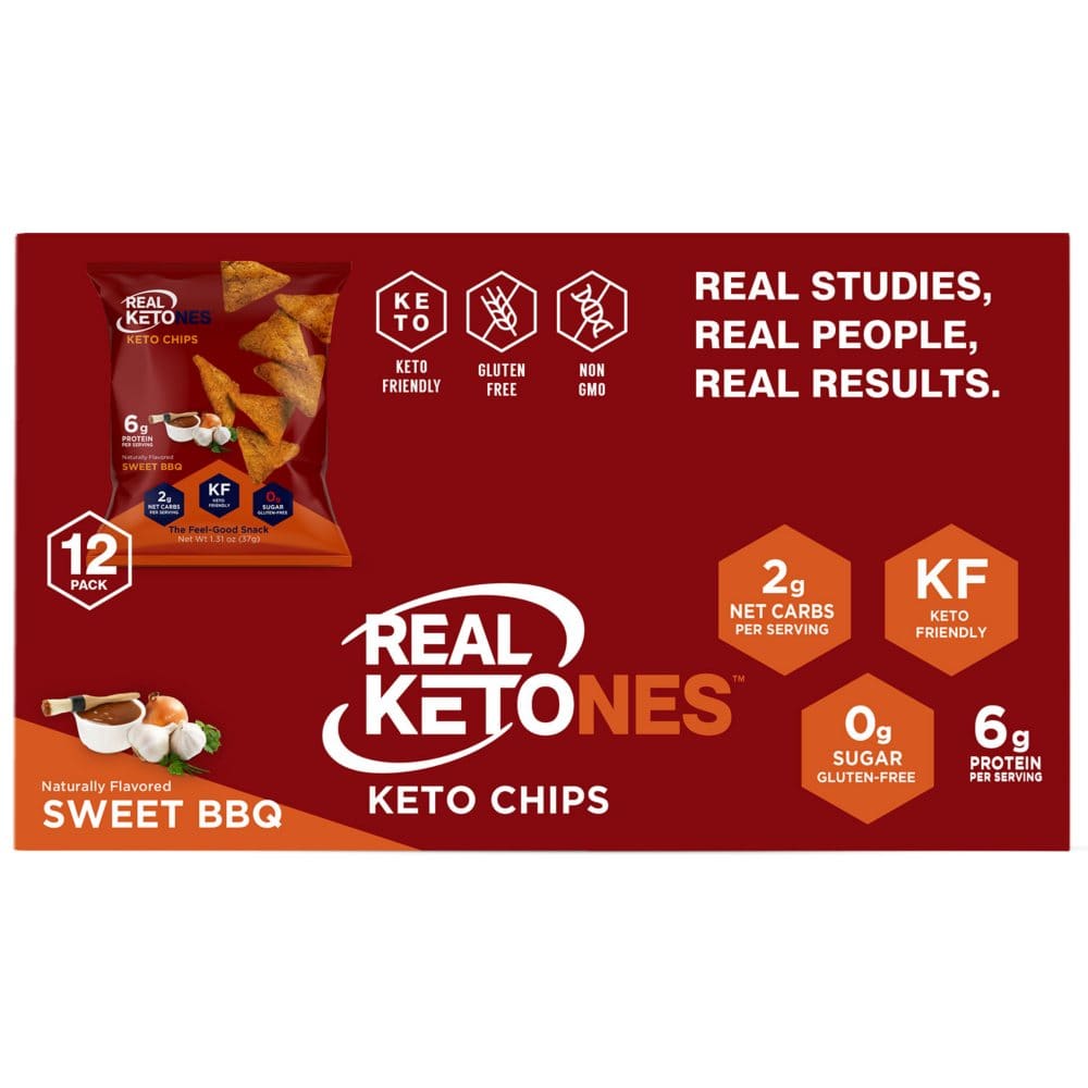 Real Ketones Chips Sweet BBQ (12 pk.) - Diet Nutrition & Protein - Real Ketones