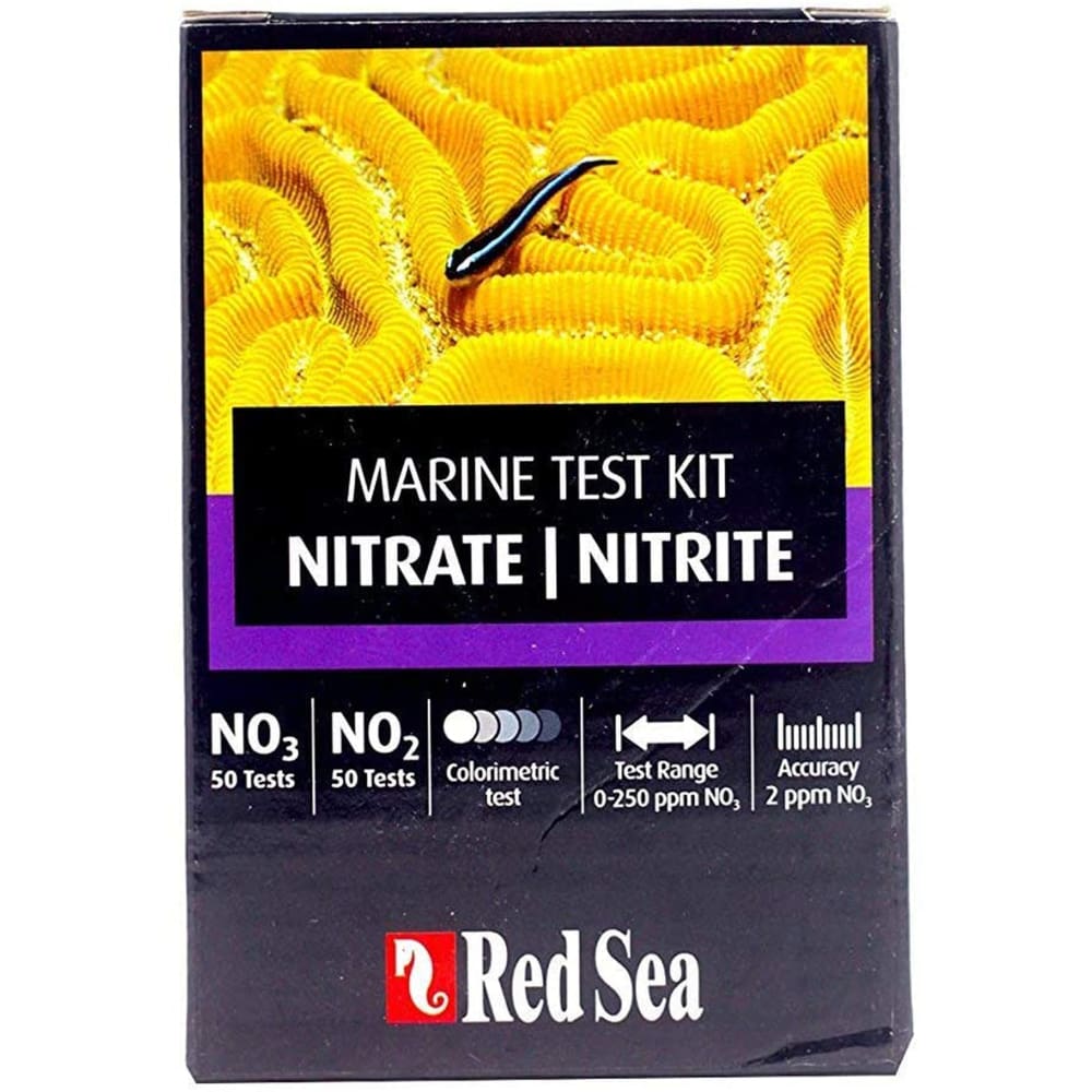 Red Sea Nitrate-Nitrite Test Kit Nitrite: 50 tests Nitrate: 50 tests - Pet Supplies - Red
