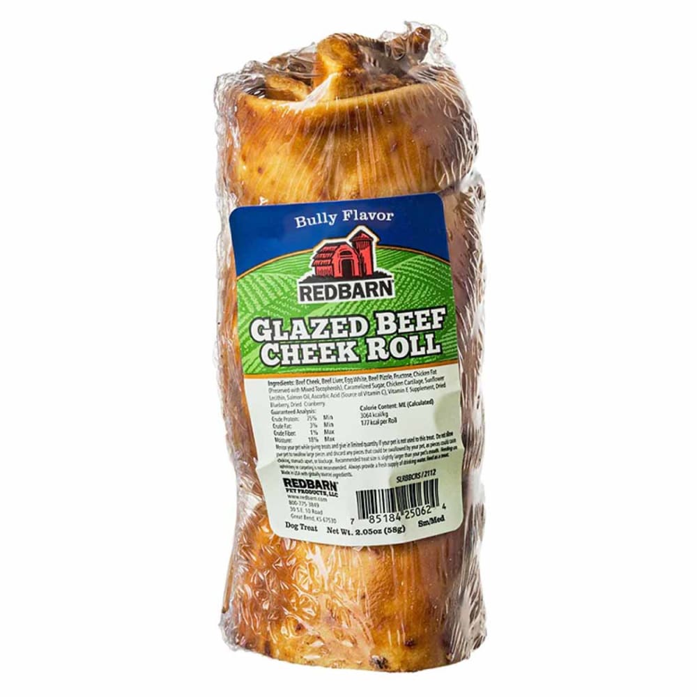 Redbarn Dog Grain Free Glazed Bully Beef Cheek Roll Small-Medium 25 Count - Pet Supplies - Redbarn