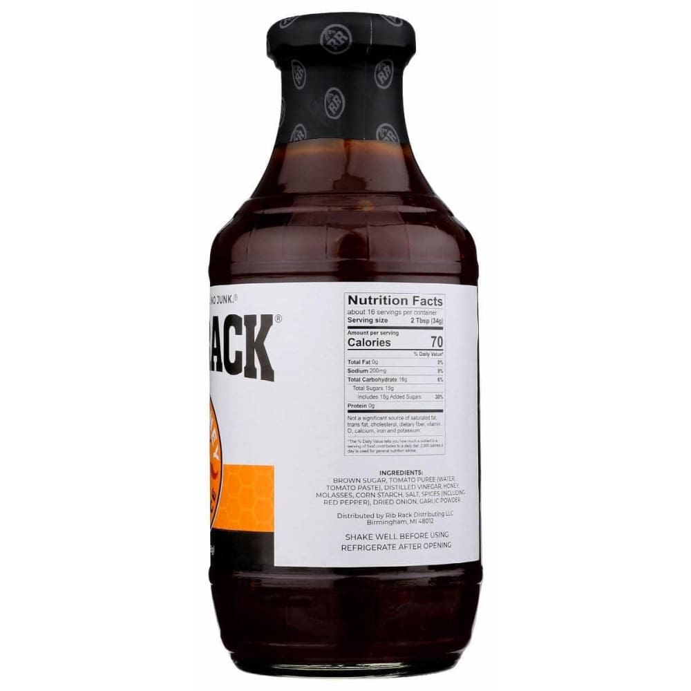 RIB RACK Rib Rack Sauce Ribs Hot Honey Bbq, 19 Oz
