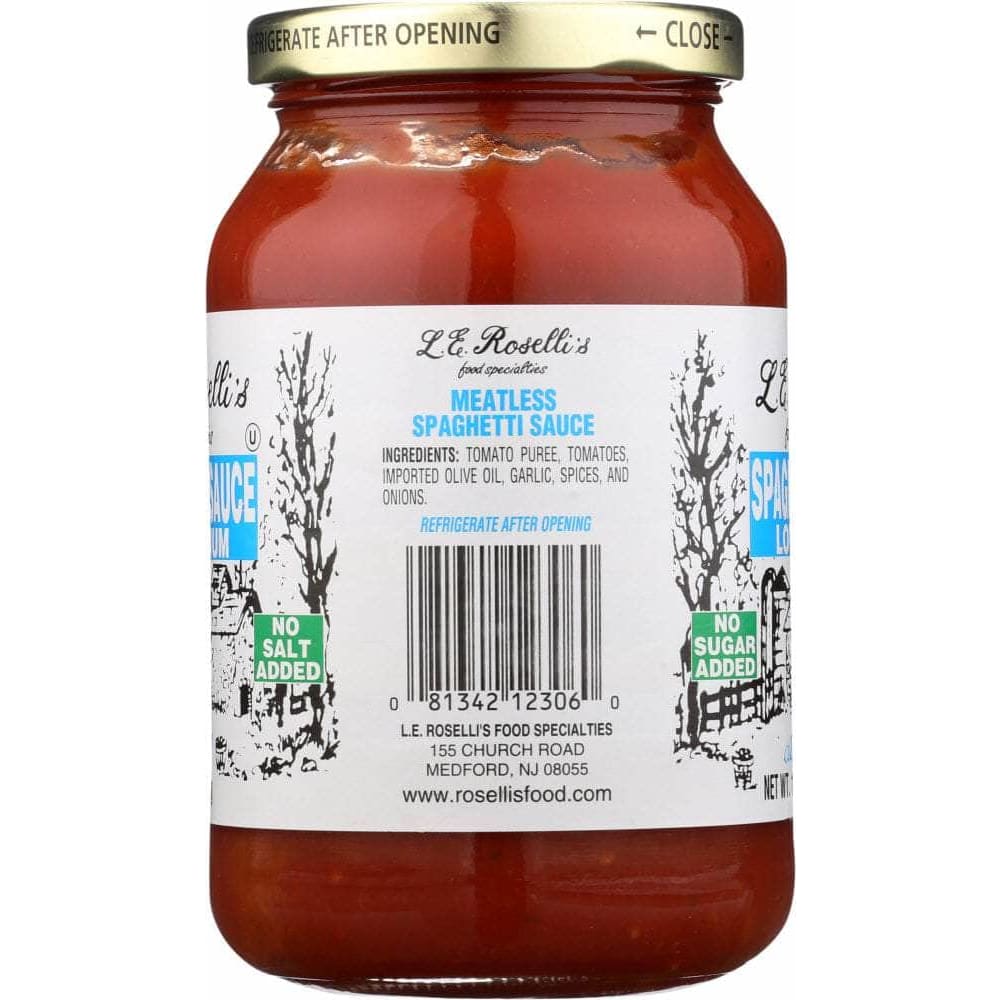 Rosellis Rosellis Low Sodium Spaghetti Sauce, 15.5 oz