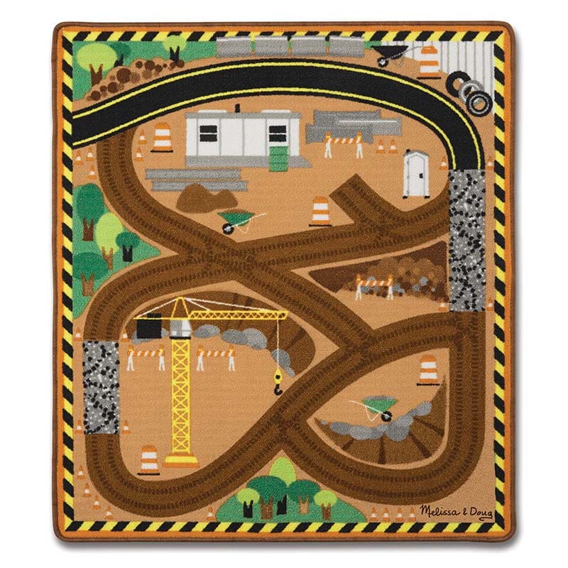 Round The Site Constructn Truck Rug - Mats - Melissa & Doug