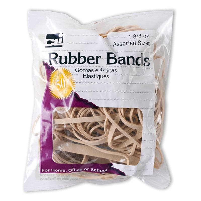 Rubber Bands Natural Color 1 3/8 Oz Bag (Pack of 12) - Mailroom - Charles Leonard