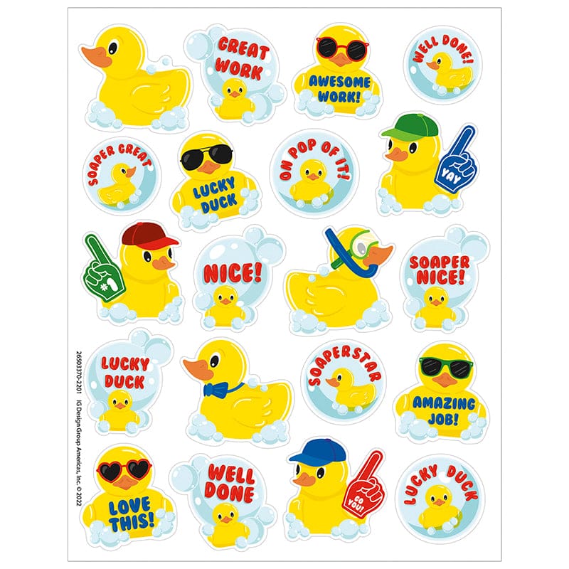 Rubber Duck Bubblebath Scent Stickr (Pack of 12) - Stickers - Eureka
