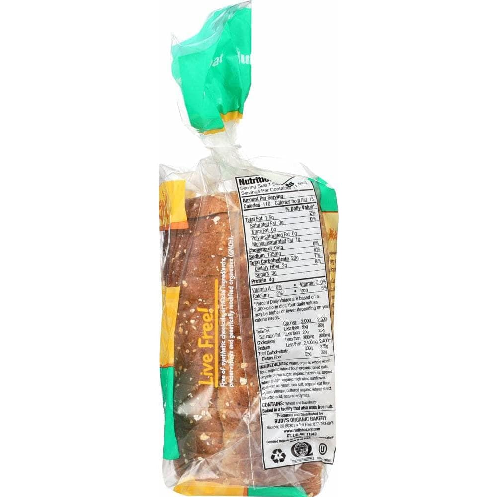 Rudis Rudi's Organic Nut & Oat Bread, 22 oz