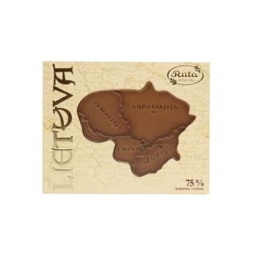 Ruta Unique Lithuania Shaped Chocolate Bar 75% 1.51 oz (43 g) - Ruta