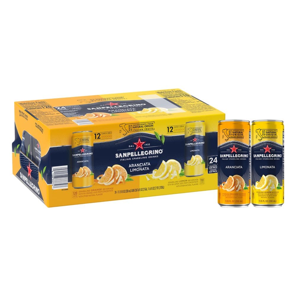 S.Pellegrino Sparkling Drink Variety Pack (11.15 fl. oz. 24 pk.) - Bottled Water - S.Pellegrino Sparkling
