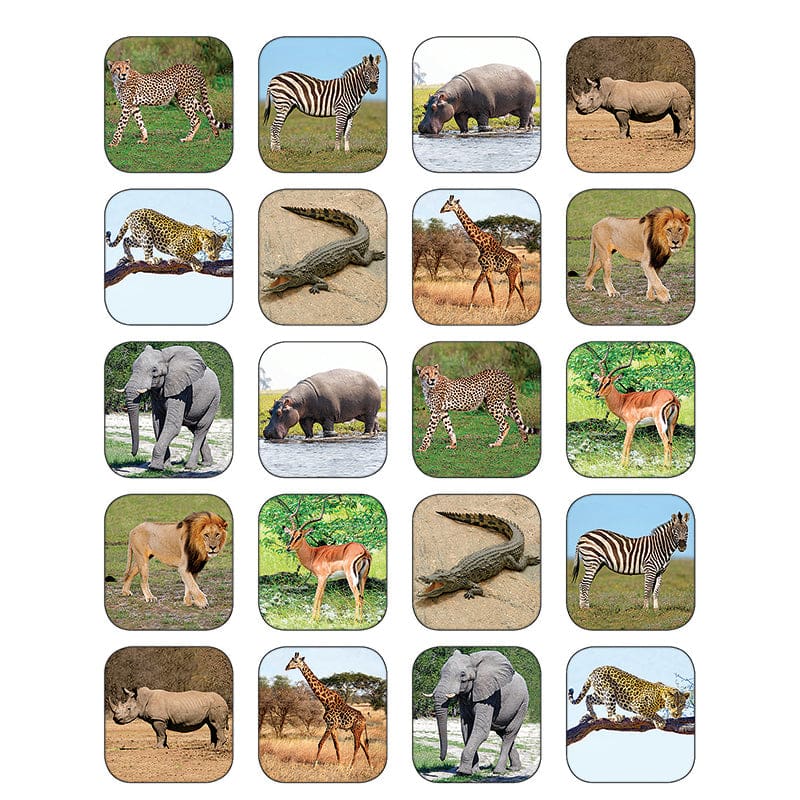 Safari Animals Stickers (Pack of 12) - Stickers - Teacher Created Resources
