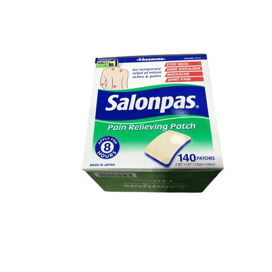 Salonpas Pain Relief Patches, 2.83" X 1.81" -140 Count Total - ShelHealth.Com