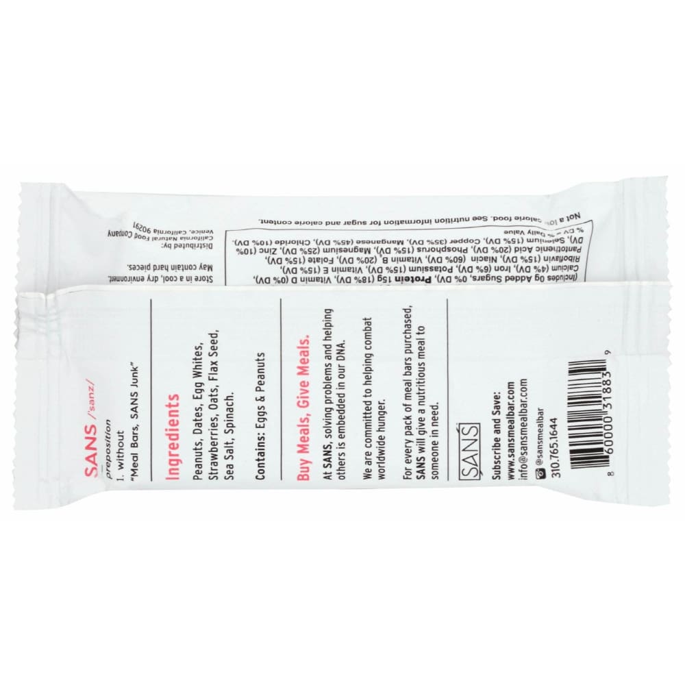 SANS MEAL BAR Sans Meal Bar Bar Meal Pb & J, 85 Gm