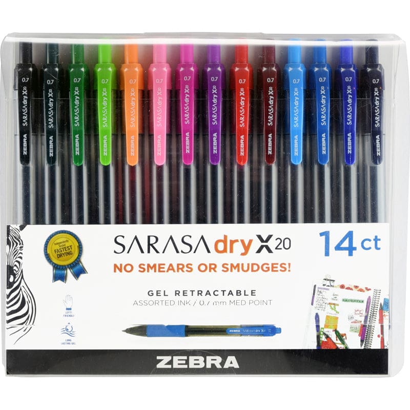 Sarasa Gel Retractable Gel Pens Asst 14Pk - Pens - Zebra Pen Corporation