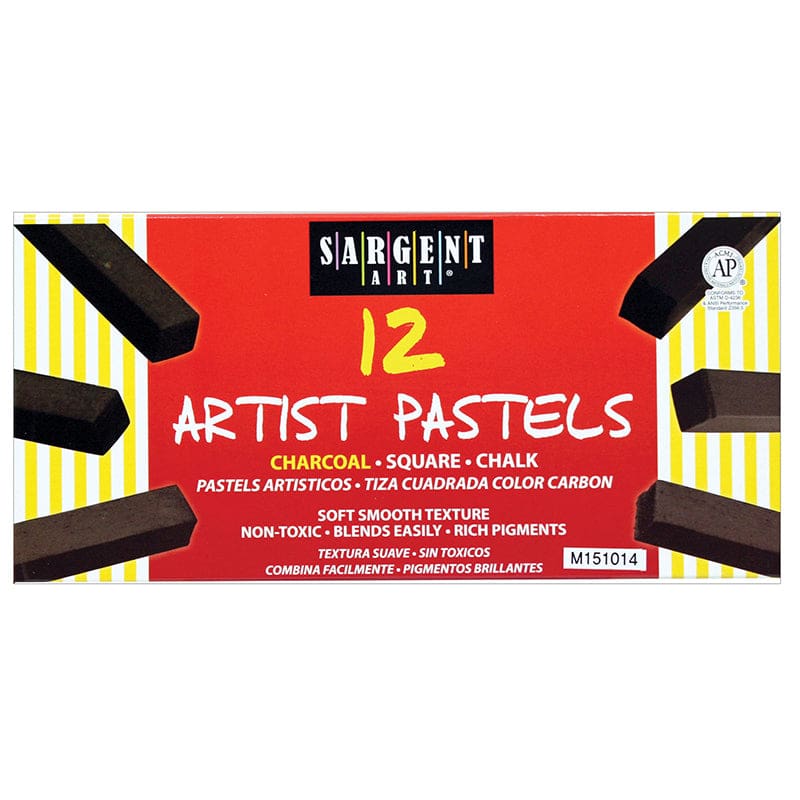 Sargent Art Sq Chalk 12 Charcoal Colors Pastels (Pack of 6) - Pastels - Sargent Art Inc.