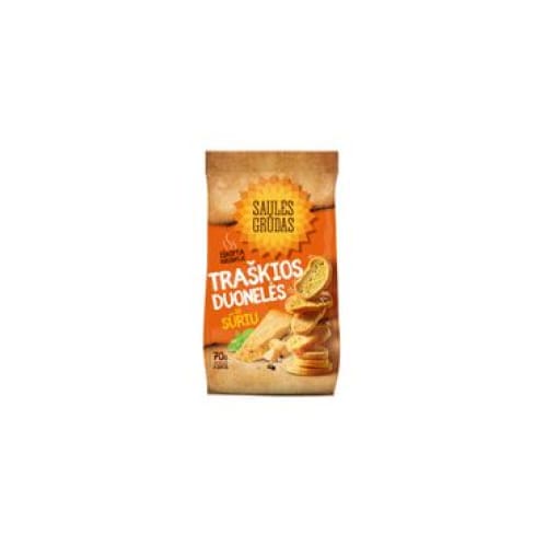 SAULeS GRuDAS Crunchy Bread Slices with Cheese 2.47 oz. (70 g.) - SAULËS GRÛDAS