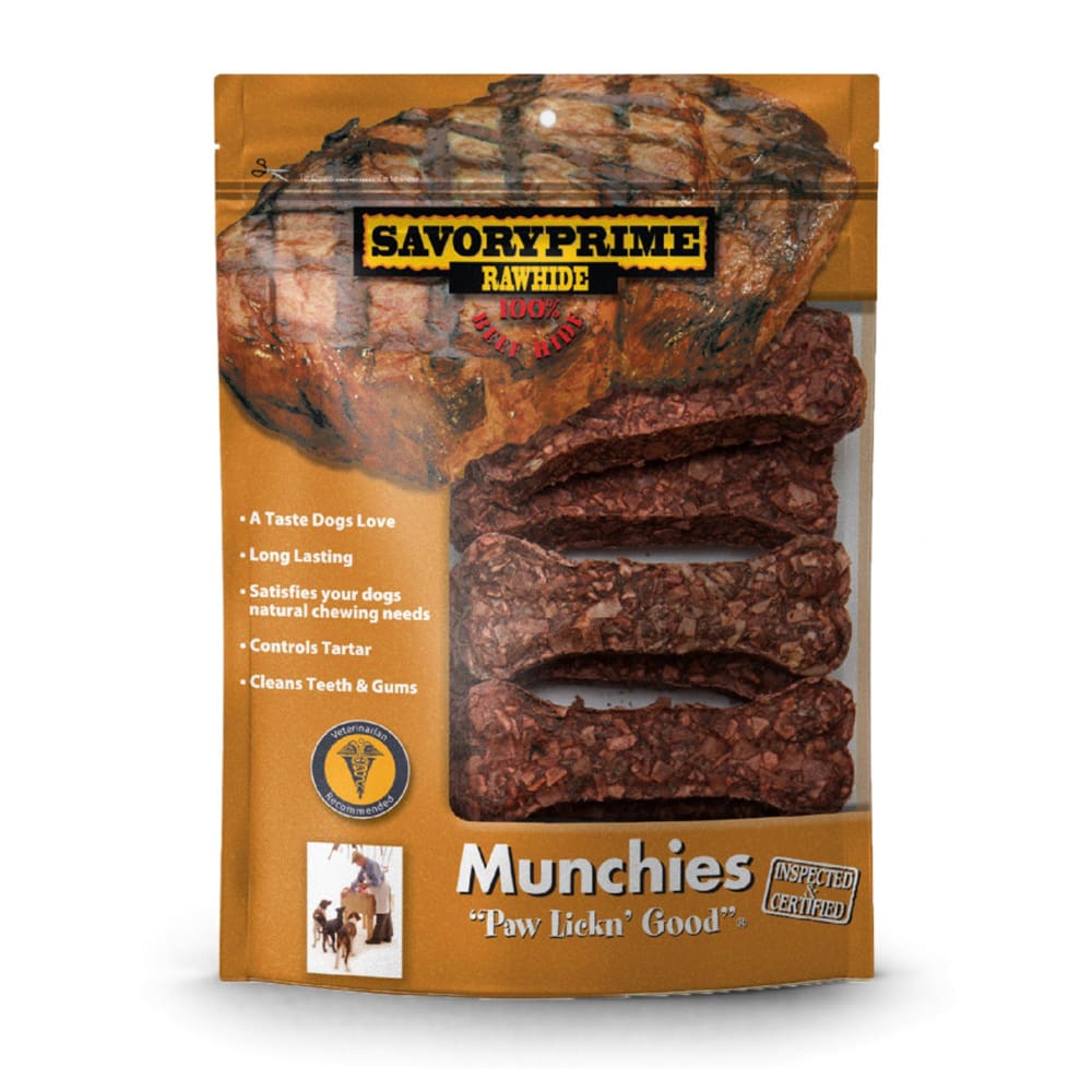 Savory Prime Munchie Bone Beef 3-4 in 10 Pack - Pet Supplies - Savory
