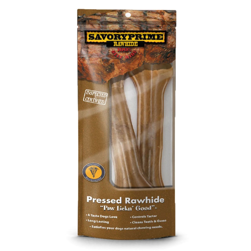 Savory Prime Pressed Bone Natural 8.5 in 2 Pack - Pet Supplies - Savory