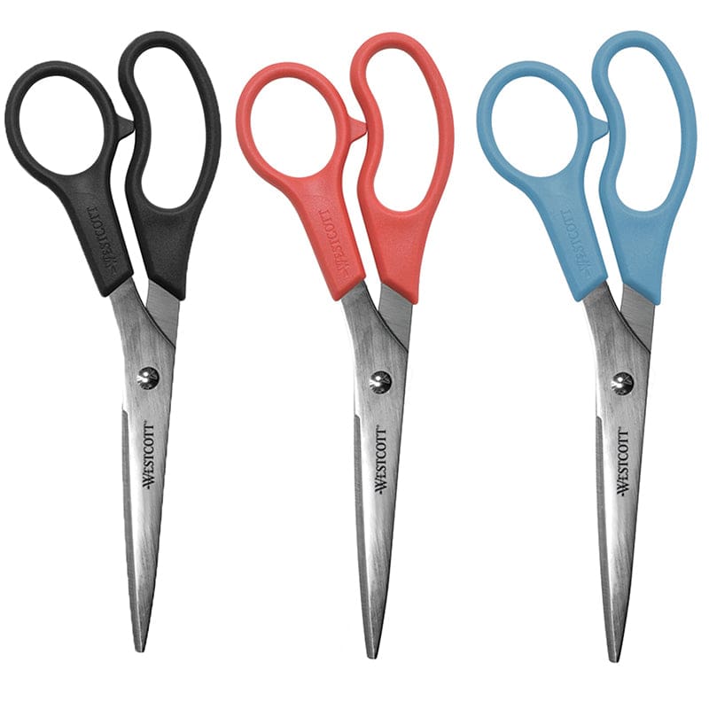 Scissors 8In Straight 3/Pk Asst (Pack of 2) - Scissors - Acme United Corporation