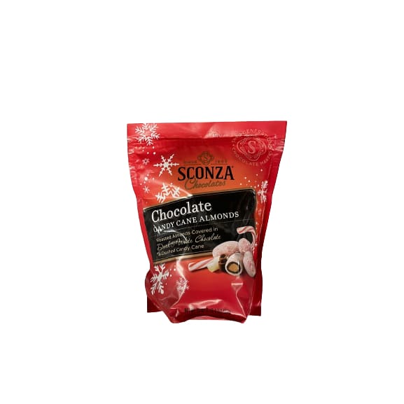 Sconza Chocolate Candy Cane Almonds 20 oz. - Sconza