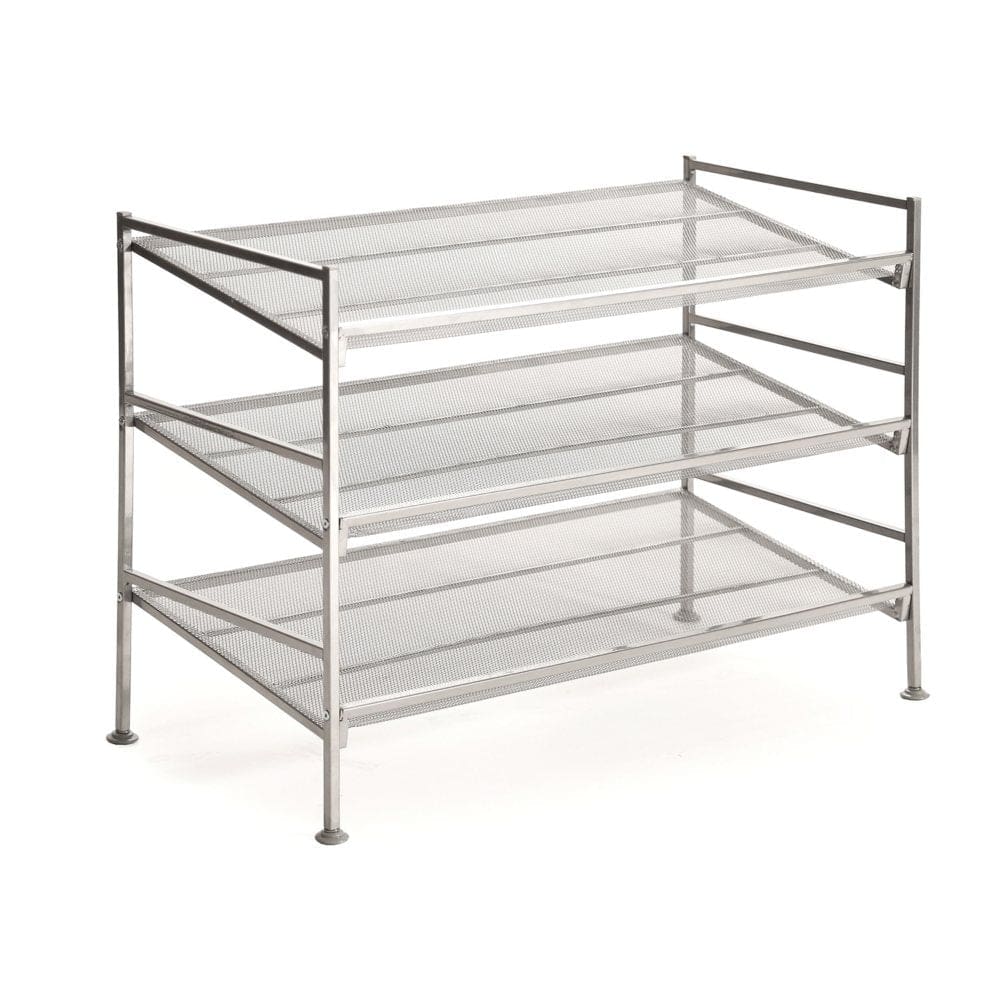 Seville Classics 3-Tier Mesh Multi-Position Shoe Rack - Closet Organization - Seville Classics