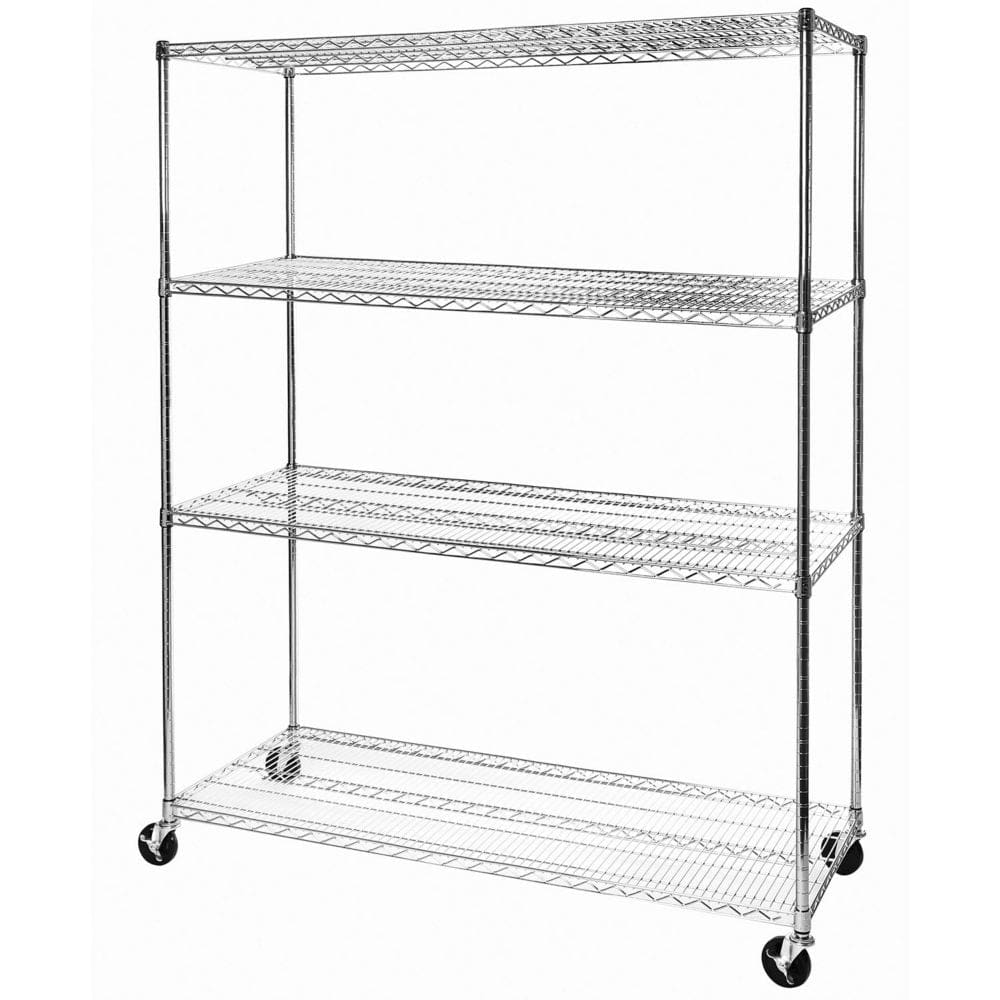 Seville Classics MEGA RACK 4-Tier NSF Steel Wire Shelving - 60 x 24 x 76 - Garage & Tool Organization - Seville Classics