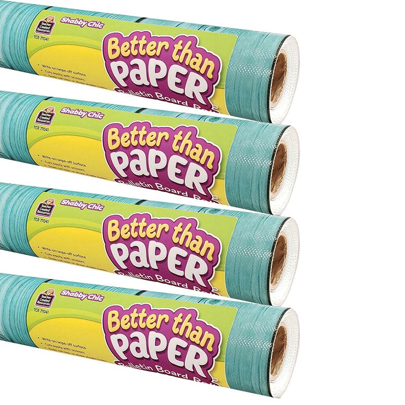 Shabby Chic Bb Roll 4/Ct Better Than Paper - Bulletin Board & Kraft Rolls - Teacher Created Resources