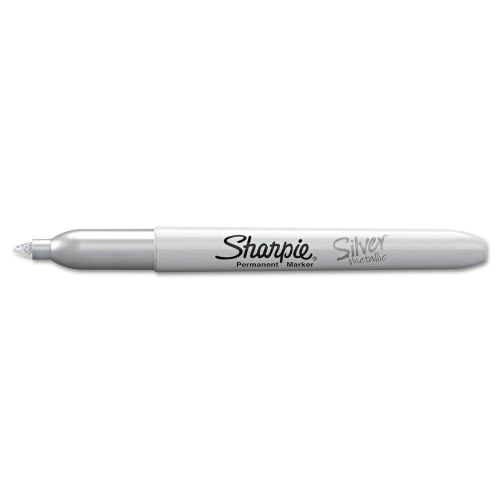 Sharpie Metallic Permanent Marker Fine Point Metallic Silver 12ct. - Pens Pencils & Markers - Sharpie