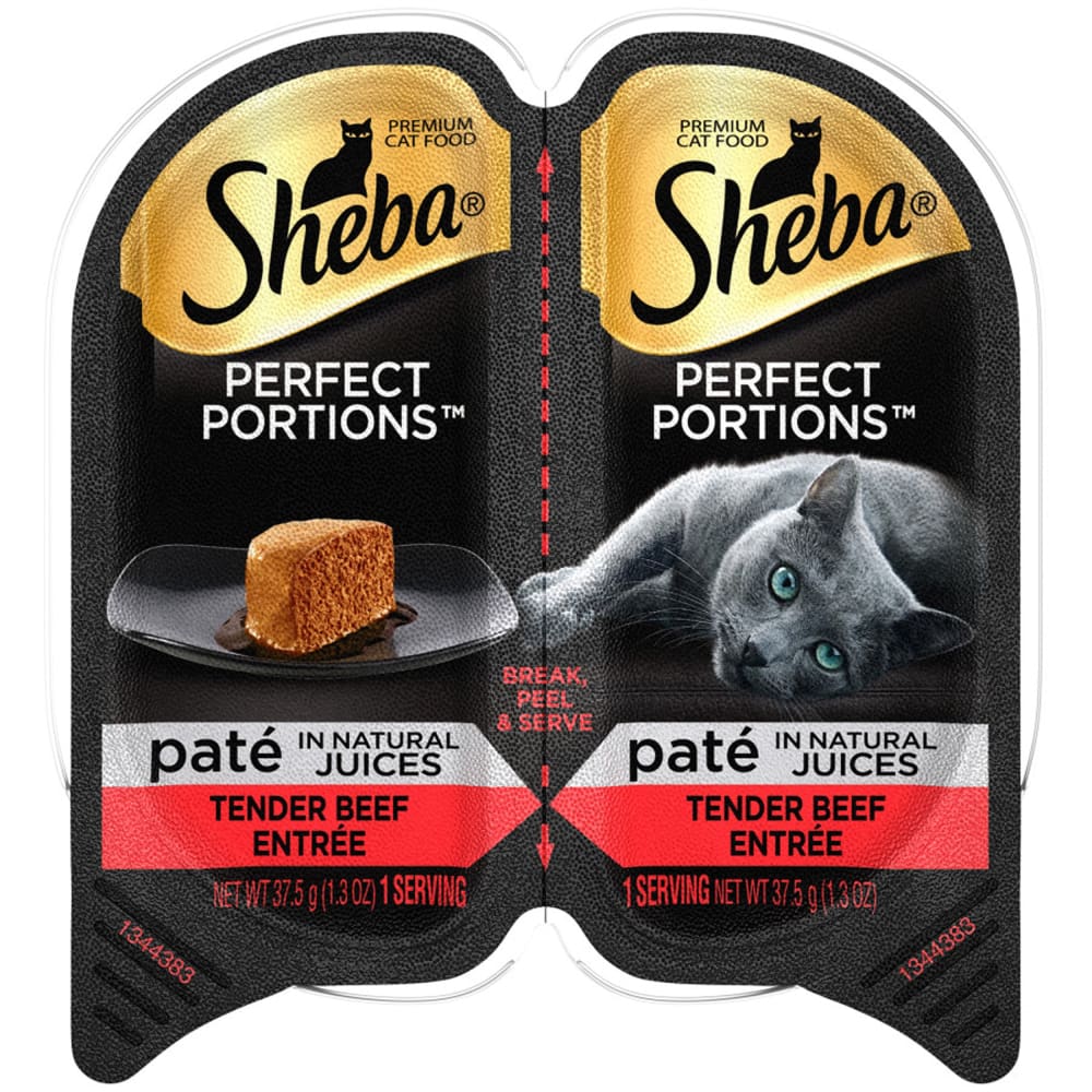 Sheba Perfect Portions Pate Natural Juices Beef Grain Free Cat Food 24Ea/2.6 Oz - Pet Supplies - Sheba
